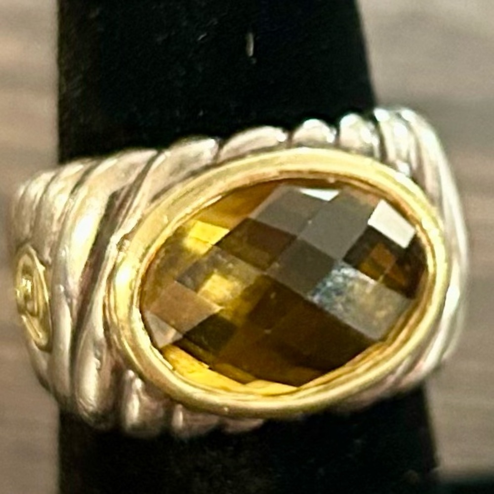 Authentic David Yurman Citrine Ring Size 6